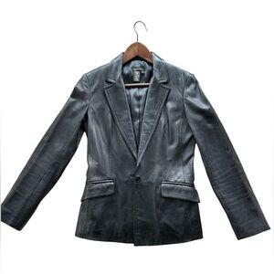 BCBGMAXAZRIA Women’s Genuine Leather Black Jacket Size 4